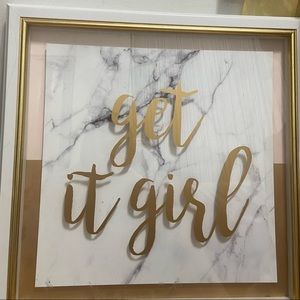 “get it girl” photo frame decor
